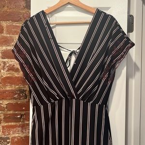 Backless Striped Navy Jumpsuit / Romper